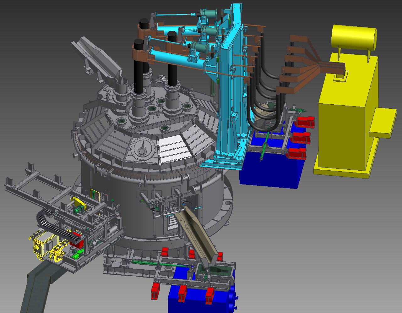 中小型炉用　給電設備（3D-CAD）